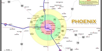 Kat jeyografik nan zòn nan Phoenix
